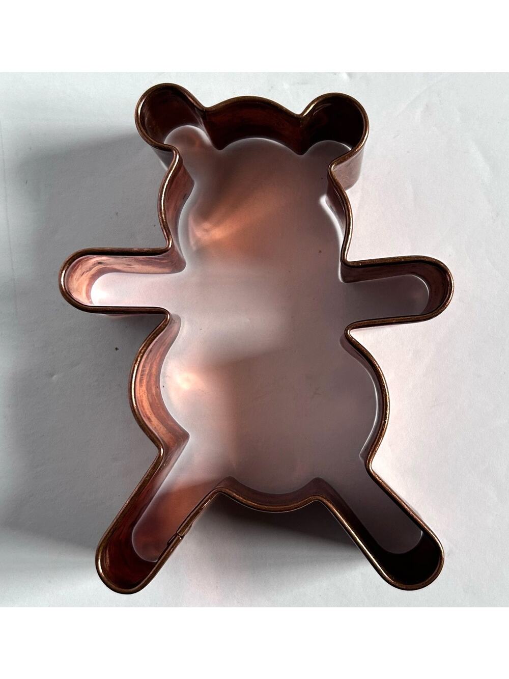 Large Copper Teddy Bear Cookie Cutter 5"